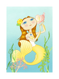 Mermaid Listening to Shell Láminas