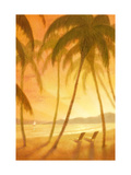 Tropical Beach with Palm Trees Pósters