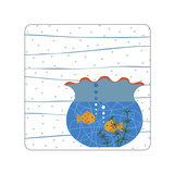 Goldfish in Fish Bowl Poster