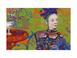 Asian Woman in Chair Billeder