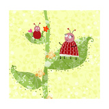 Two Ladybugs Perched on a Plant Posters