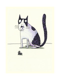Cat with Heart Hairball Prints