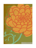 Orange Flower with Green Background Láminas Orange Flower with Green Background Láminas