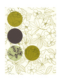 Floral Print with Circles Prints