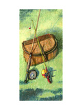 Fishing Basket and Rods Posters
