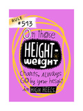 Height and Weight Rule Prints