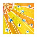 Brightly Colored Sun and Stars Prints