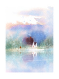 Couple with House on the Lake Pósters