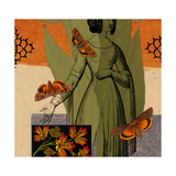 Figurative Collage with Moths Prints
