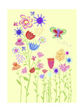 Butterfly in Flower Garden Kunstdrucke