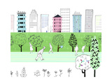 People in City Park Pósters People in City Park Pósters