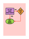 New Shoes Flowchart Prints