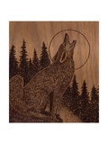 Wolf and Moon Poster