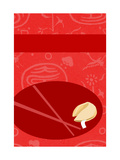 Fortune Cookie with Chopsticks Print