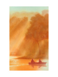 Two People Fishing Poster