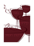 Wine with Hebrew Lettering Posters