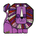 Purple Lion with Ant Poster
