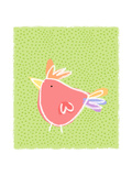 Chicken over Polka Dots Posters