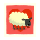 Sheep with Heart Posters