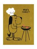 Barbecue Dog at Grill Plakater