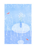 Birds at Bistro Posters