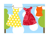 Clothes on a Clothesline Photo
