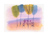 Tandem Bike in Trees Arte Tandem Bike in Trees Arte