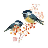 Two Birds on a Branch Prints