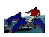Tackle Football Player Poster