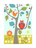 Owl in Tree Kunstdrucke