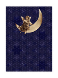 Victorian Child on Crescent Moon Photo