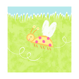 Ladybug over Grass Prints