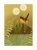 Bird with Ladybugs Prints