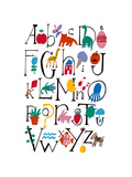 Cute Alphabet with Illustrations Print