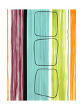 Rounded Squares on Stripes Posters