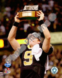 Drew Brees 2009 With NFC Championship Trophy Foto
