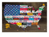 Fifty State Flag Lámina giclée por Aaron Foster Fifty State Flag Lámina giclée por Aaron Foster