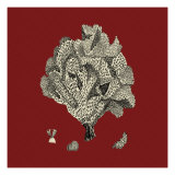 Red and Tan Coral IV Giclee Print by Vision Studio 