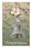 Wedding Bell with Flowers Posters