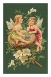 Cherubs in Nest Prints
