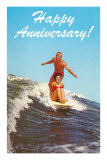 Happy Anniversary, Surfing Couple Posters