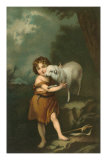 Little Shepherd with Lamb Plakát Little Shepherd with Lamb Plakát