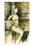 Nu comtemporain assis I Reproduction procédé giclée par Jennifer Goldberger