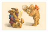 Ours en peluche devant le miroir Posters