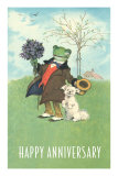 Froggie Went A'Courting, Happy Anniversary Prints