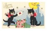 French Black Cats, Bonne Annee Poster
