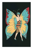 Topless Flapper with Butterfly Wings Prints