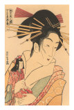 Japanese Woodblock, Woman with Doll Prints