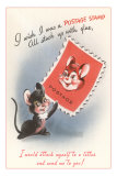 Cute Cartoon Creature with Stamp Posters