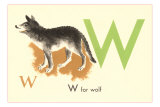 W is for Wolf Lámina W is for Wolf Lámina